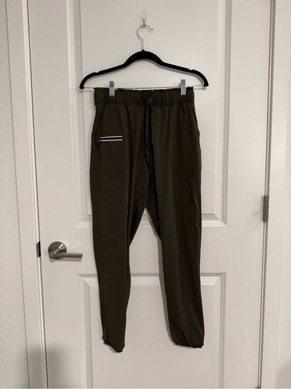 Women’s Olive Green Drawstring Jogger Pants